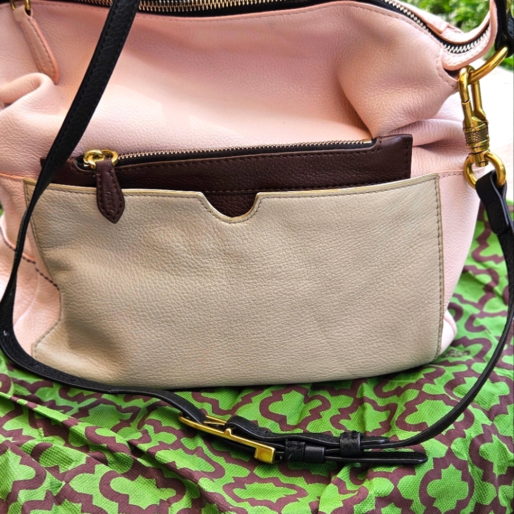 Used Pink and Cream ORYANY Women's Convertible Bag